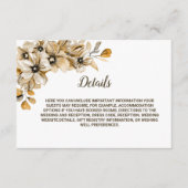 Rustieke Bloemen Trouwdetails Informatiekaartje (Voorkant)