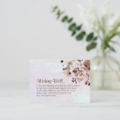 Rustieke Bloemen Trouwen Wishing Well Informatiekaartje (Staand voorkant)