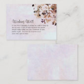 Rustieke Bloemen Trouwen Wishing Well Informatiekaartje (Voorkant / Achterkant)