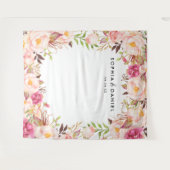 Rustieke Bloemen Trouwfoto Prop Achtergrond Wandkleed (Voorkant (horizontaal))