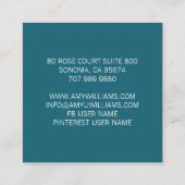 Rustieke  Bloemen Trouwfotografie Vierkante Visitekaartje (Achterkant)