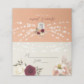 Rustieke Bloemen Trouwplaats Kaart Plaatskaartje (Buitenkant ongevouwen)