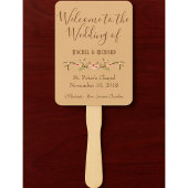 Rustieke Bloemen Trouwprogramma Handwaaier