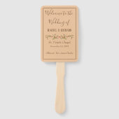 Rustieke Bloemen Trouwprogramma Handwaaier (Voorkant)