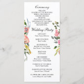 Rustieke Bloemen Trouwprogramma Programmakaart (Achterkant)