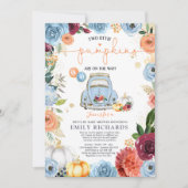 Rustieke Bloemen Twin Pompoen Drive door Baby show Kaart (Voorkant)