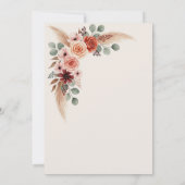 Rustieke Bloemen Uitnodiging Achtergrond (Achterkant)