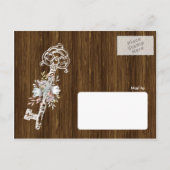 Rustieke Bloemen Verandering van Adres Briefkaarte Aankondigingskaart (Achterkant)