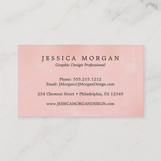 Rustieke Bloemen Visitekaartjes (Achterkant)