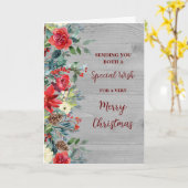 Rustieke bloemen voor een paar kerstvakantie kaart (Gele Bloem)