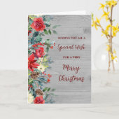 Rustieke bloemen voor groep kerstvakantie kaart (Gele Bloem)