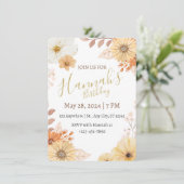 Rustieke bloemen voor vrouwen – Boho herfstbloemen Kaart (Staand voorkant)
