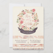 Rustieke Bloemen Vrijgezellenfeest Feestuitnodigin Kaart (Voorkant)