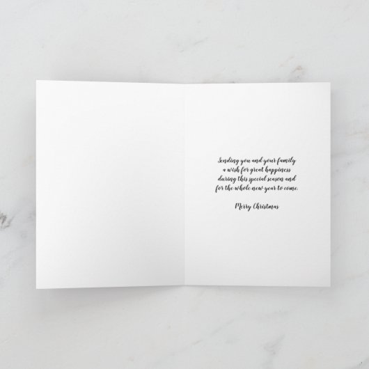 Rustieke Bloemen Vrolijke Kerstvakantie Kaart (Binnen)