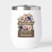 Rustieke Bloemen Waterverf bruidsmeisje bruiloft c (Voorkant)