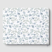 Rustieke Bloemen Waterverf Stoffig Blauw Bruiloft Gastenboek (Achterkant)