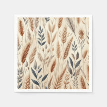 Rustieke Bloemen Waterverf Tarwe Elegant Huwelijk