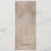 Rustieke Bloemen Wedding Menu Kaarten (Achterkant)