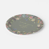 Rustieke Bloemen Wilde Bloemen Eenvoudige Wijze Tr Papieren Bordje (Gekanteld)