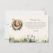 Rustieke Bloemen Wildflower Cowgirl Foto Bedankkaart (Voorkant)