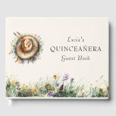 Rustieke Bloemen Wildflower Cowgirl Pet Quinceaner Gastenboek (Voorkant)
