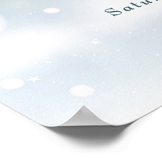 Rustieke Bloemen Winter Bruiloft Welkomstbord Poster (Hoek)