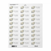 Rustieke Bloemen Winter Trouwadres Etiket (Full Sheet)