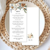 Rustieke Bloemen Winter Wedding Menu