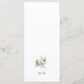 Rustieke Bloemen Winter Wedding Menu (Achterkant)