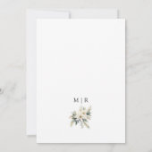 Rustieke Bloemen Winter Wedding Save The Date Kaart (Achterkant)