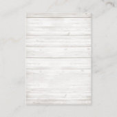 Rustieke Bloemen Woodland Dieren Baby Boekaanvraag Informatiekaartje (Achterkant)