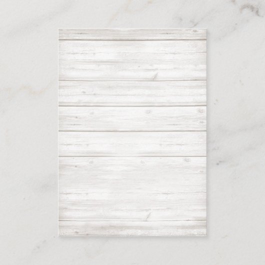 Rustieke Bloemen Woodland Dieren Baby Boekaanvraag Informatiekaartje (Achterkant)