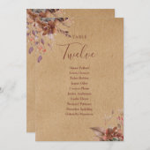 Rustieke Bloemen Zitplan Tafelnummer (Voorkant / Achterkant)