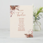 Rustieke Bloemen Zitplan Tafelnummer (Staand voorkant)