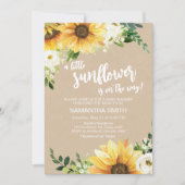 Rustieke Bloemen Zonnebloem Baby shower Kaart (Voorkant)