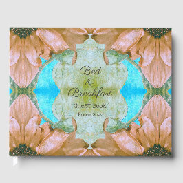 Rustieke  Bloemen Zonnebloem Blauwgroen Bruin Gastenboek