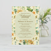 Rustieke Bloemen Zonnebloem Botanische Repetitie D Kaart (Staand voorkant)