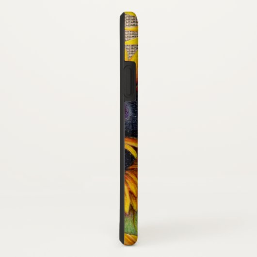 Rustieke bloemen zonnebloemen gele boerlap monogra Case-Mate iPhone case (Achterkant/rechts)