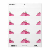 Rustieke bloemenblanco grote Adresetiketten Etiket (Full Sheet)