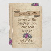 Rustieke bloemenbruiloft Bewaar de datum Save The Date (Voorkant / Achterkant)