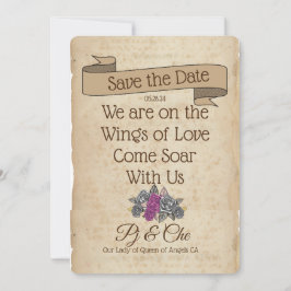 Rustieke bloemenbruiloft Bewaar de datum Save The Date