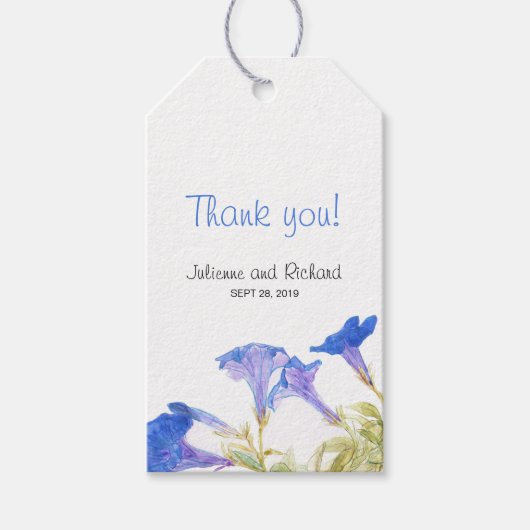 Rustieke bloemenbruiloft dank u gunst cadeau Label Cadeaulabel (Voorkant)