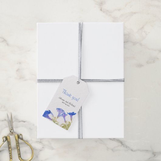 Rustieke bloemenbruiloft dank u gunst cadeau Label Cadeaulabel (Met Touw)