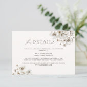 Rustieke bloemenbruiloft Details Behuizing Kaart (Staand voorkant)
