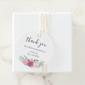 Rustieke bloemenbruiloft gunst dank u ronde bedankjes labels (In situ)