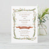 Rustieke bloemenbruiloft. Landelijke bloemen. bota Kaart (Staand voorkant)