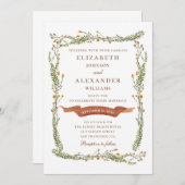 Rustieke bloemenbruiloft. Landelijke bloemen. bota Kaart (Voorkant / Achterkant)