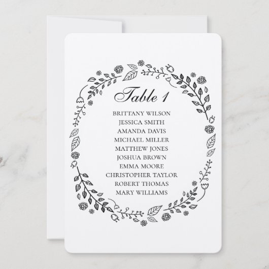 Rustieke bloemenbruiloft. Landkaart voor kraftzitt Kaart (Voorkant)