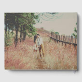  rustieke bloemenbruiloft met foto gastenboek (Achterkant)