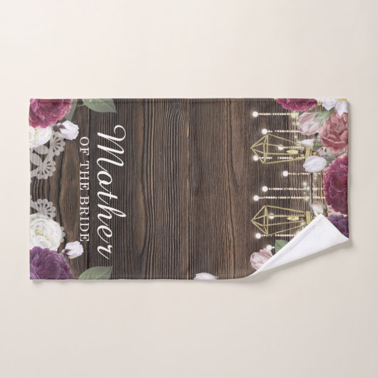 Rustieke bloemenbruiloft moeder van de bruid handdoek (Handdoek)